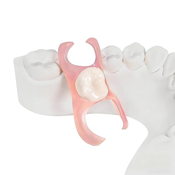 Partial Dentures (3 Teeth) | Custom Removable Personalized Tooth Replacement Set for Missing Teeth & Gap