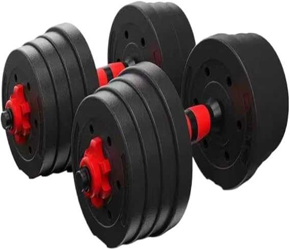 Dumbells Dumbbell Men's Fitness Equipment Home Fitness Combination Adjustable Weight Pair Of Rubber-coated Dumbbells Dumbell Set, 60kg, Red