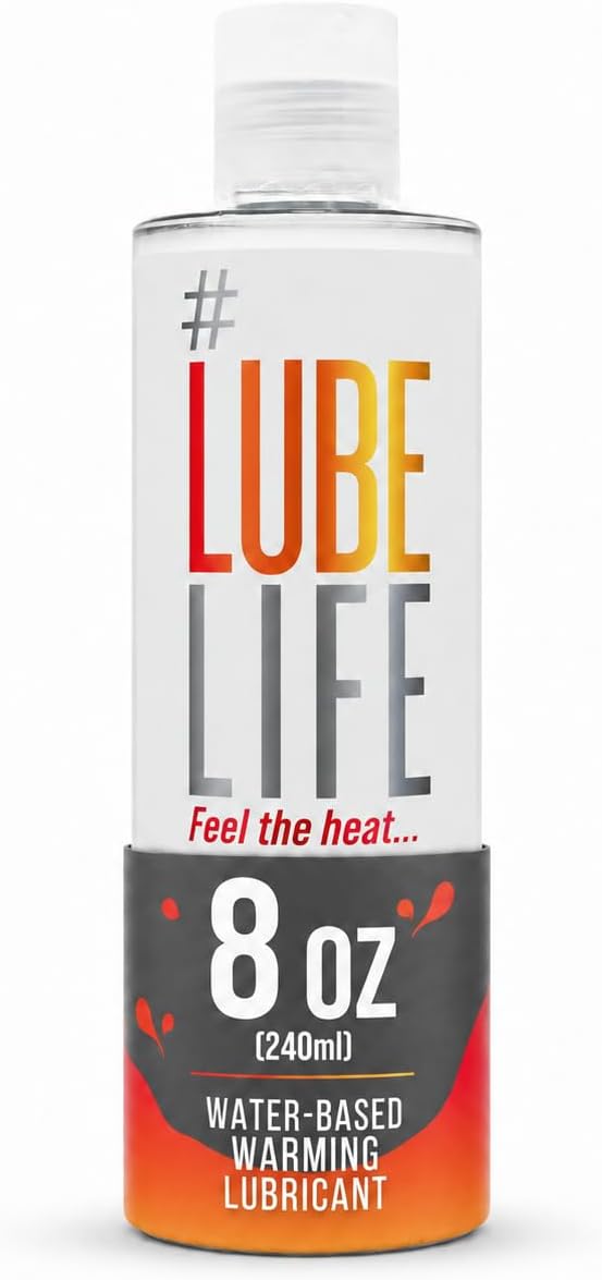 #LubeLife Waterbased Warming Personal Lubricant, 8 Ounce Lube for Men, Women & Couples with Subtle Warming Sensation