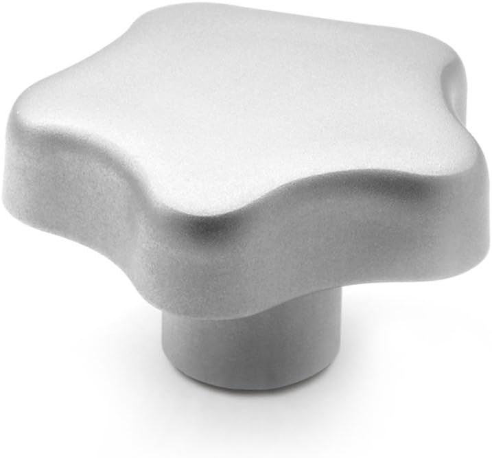 Ganter Standard Elements | Star Knob – GN 5334 – Matte Sandblasted Stainless Steel, GN 5334-40-M8-E