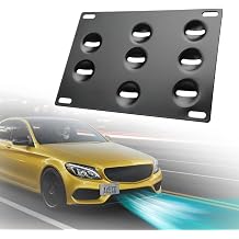 Drill Free Front Bumper Tow Hook License Plate Relocator for Mercedes-Benz W204 W205 W212 W213 GLA GLE Enhance Engine Performance Save Fuel AXECO Auto Pro