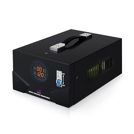 Isolation Transformer 120V to 120V, 2000W Audio Isolation Transformer Voltage Converter 2 Output Sockets