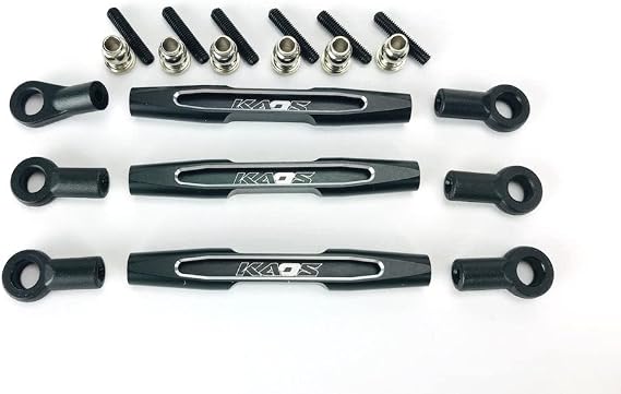 CEN Racing CKD0375 KAOS Panhard Bar & Sterring Tide Rod (57mm, CNC Aluminum, Black) DL-Series 3pcs