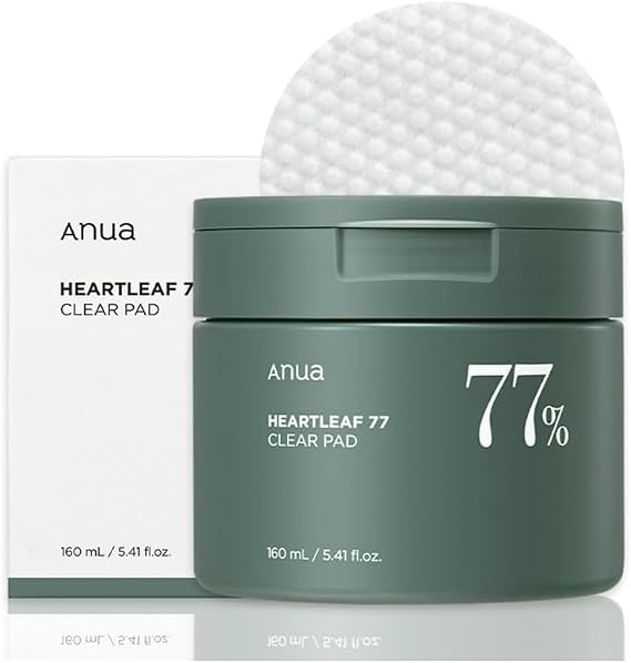 ANUAAnua Houttuynia Cordata 77 Clear Pads 70 Sheets Toner Pads, Wiping Lotion, Exfoliating Care, Pore Care, Hydration, Fluctuating Skin, Oily Combination Skin Toner Pad, Skin Care, Korean