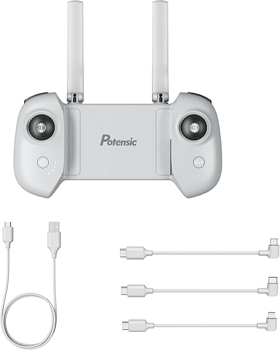 Potensic Remote Controller for ATOM SE GPS Drone, Lightweight with 1 USB Charging Cable and 3 OTG Cables