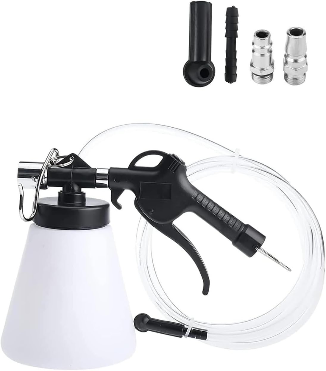 BOOMSTART Brake Bleeder Kit, 1L Pneumatic Brake Fluid Bleeder Tool with Hanging Hook, Hands-Free One-Person Brake Bleeding Kit, Vacuum Extractor for