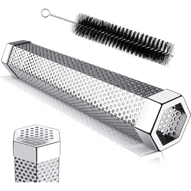 Grill Baskets, Non-Stick BBQ Mesh Cylinder Camping BBQ Grill For Vegetables French Fries6inch
