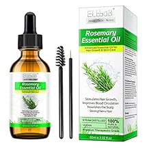 ELBBUB 100% Pure Rosemary Essential Oil for Skin Care & Stimulates Hair Growth for Men Women -60ml, Nourishes The Scalp, Versatile Usage for Eyebrow and Eyelash
