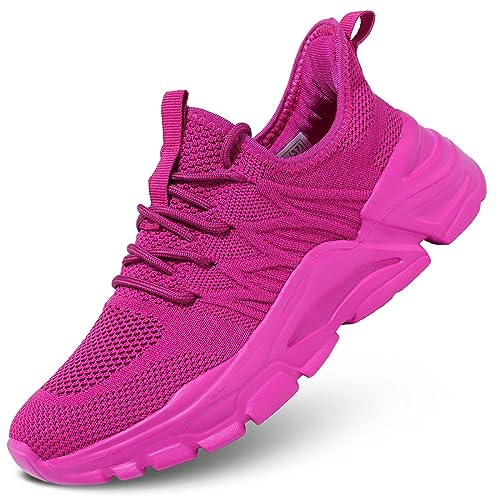 Womens Ladies Tennis Running Shoes Slip on Breathable Comfort Casual Walking Sneakers Work Zapatos Light Purple