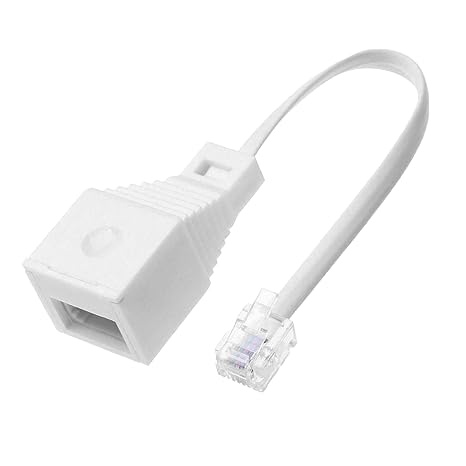 1 PCS RJ11 to BT Socket Adapter,RJ11 4 Wire to BT Female Socket Cable Adapter Landline Port Converter Extender for Phones, Modems, Routers & Printers,4-Wire Female Converter, 10cm Cable Length