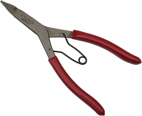 Wilde Tool G407.NP Straight Tip Lock Ring Pliers, 9 inch with Satin Finish (Satin)