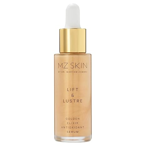 MZ SKIN Lift & Lustre Golden Elixir Serum 1.01 fl oz - Treatment with Dual-Weight Hyaluronic Acid, for Deep Hydration & Glowing Skin, All Skin Types