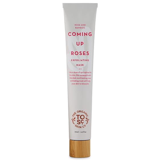 Exfoliating and Hydrating Face Mask Coming Up Roses by The Organic Skin Co. Exfoliating Face Wash and Scrub Facial Masks for Women Skin Care 2 Fl Oz