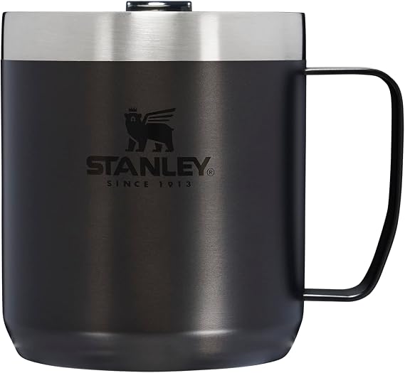 STANLEY Stay-Hot Camp Mug | Press Fit Drink Through Lid | Cup for Coffee, Tea and Drinks | Insulated Stainless Steel Coffee Mug | BPA-Free