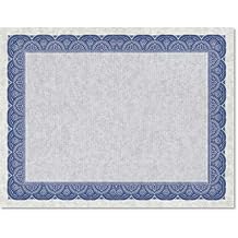 PaperDirect Stratton Gray Certificates,100 Sheets of 28lb White Paper, 812" x 11", Blue Accents Border, Perfect for Awards, Students, Employees, Volunteers, Course Completion, Diplomas