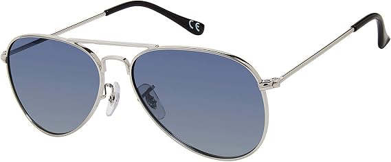 Prive Revaux The Commando 2.0 Oversized Aviator Sunglasses Polarized, 100% UV Protection For Men & Women Antique Silver