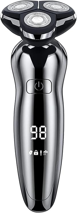 WEedsy Electric Razor for Men, Dry Wet Waterproof Rotary Facial Shaver, Portable Face Shaver Cordless Travel USB Rechargeable with Nose Hair Trimmer,Facial Cleansing Brush, Precision Trimmers for Husb