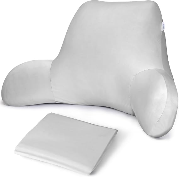 Cooling Reading Pillow Cover with Large Back Opening, Soft Replacement Slipcover, Removable & Machine Washable
