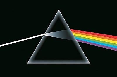 BUY ART FOR LESS Officially Licensed Pink Floyd - Dark Side of The Moon Prism Art Poster - 36 x 24 Inch - Decorative Print - Poster Paper - Ready to Frame
