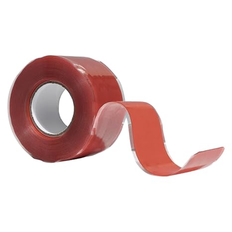 Self-Fusing Silicone Tape - No Adhesive Grip Tape for Bike Handlebar, Fishing Pole, Pull-Up Bar, Bicycle (Brownish red, 5 FT)