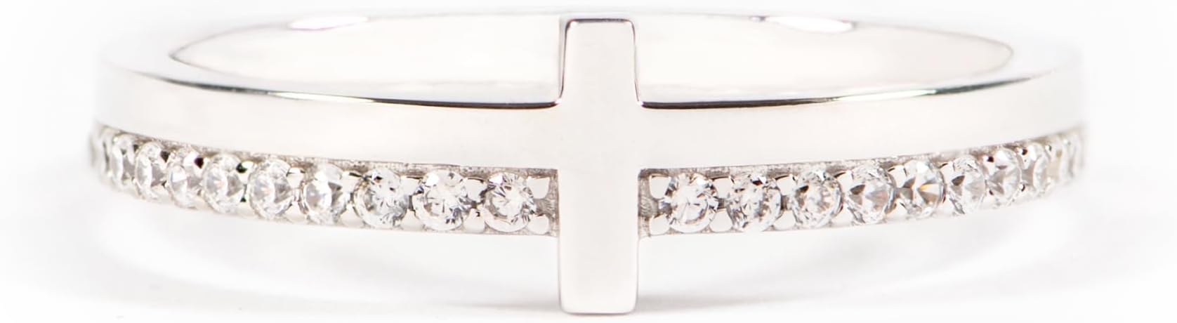 STORYJEWELLERY Cross Rings for Women, Purity Ring, Christian Ring, Christian Jewelry for Women, Confirmation Gifts, Baptism Gifts