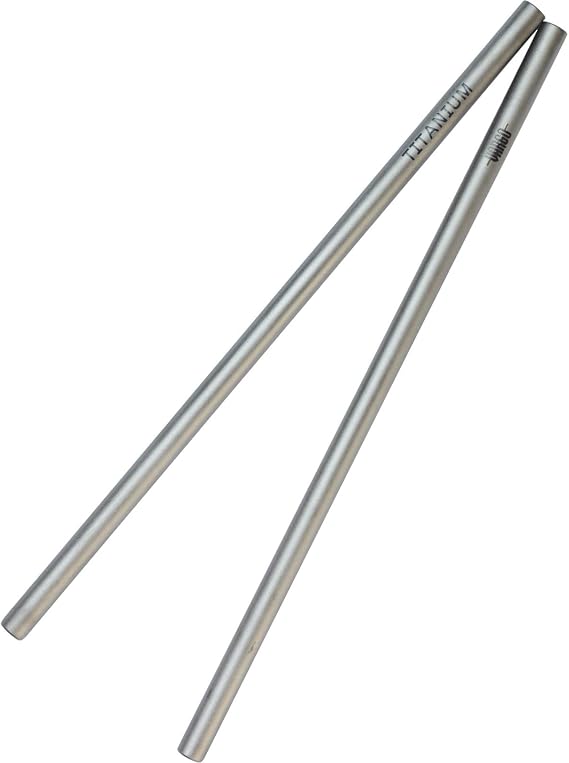 Vargo Titanium Straw (2 Pack) - Lightweight, Durable, and Reusable Drinking Straw