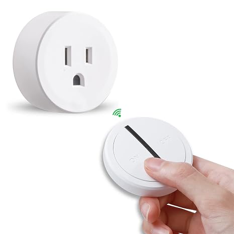 GREENCYCLE WiFi Smart Outlet Plug with Remote, Support APP Remote Control, Voice Control, Timer, Suitable for Alexa and Google Home, FCC ETL Certified, White, 1PK