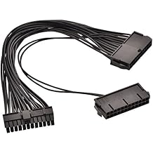 24 Pin Main Second Dual PSU ATX Power Supply Motherboard Adapter Cable