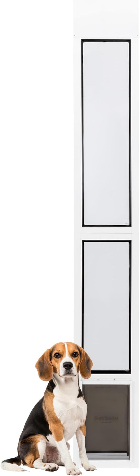 PetSafe Extreme Weather Sliding Glass Pet Door, 3-Flap Insulated, Medium | Dual-Paned Glass, Weather Stripping, 3 Insulated Flaps with Magnetic Seal, Adjustable 75 7/8-80 11/16in.