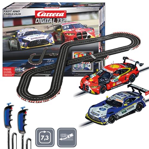 Carrera - 20030030 - Digital 132 I Racing I Set I Includes Mercedes AMG GT3 EVO & BMW M4 GT3 I Authentic DI Racing Pleasure I Easy Setup & Storage I Scale 1:32