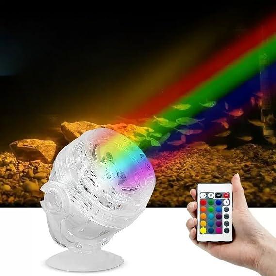 Aquarium LED Spotlight, Colour Changing, Submersible Waterproof USB Light with Night Light Function [Energy Class A]