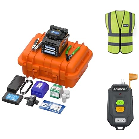 JILONG KL-520E Fiber Optic Fusion Splicer Core-core Splicing Machine Welding Machine Fiber Cleaver 3 Holes Stripper Empalmador por fusion de fibra optica