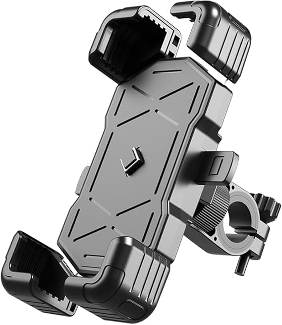 AUCELI 4.7-7.2 Inch Motorcycle Phone Mount Quick Release Bike Holder Black