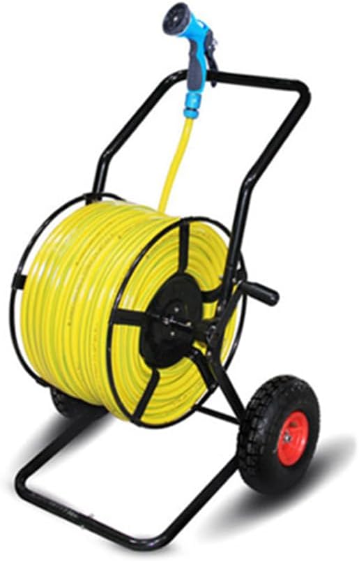 Garden Hose Reel Cart, Heavy Duty Water Hose Reel with Wheels, Portable Hose Cart for Outside, 165 ft. x 3/4 inch Capacity for Outside Garden Yard