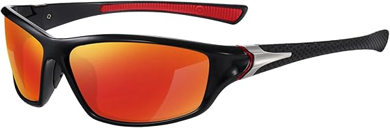 Mens Polarized Sunglasses, UV400 Protection Mens Sport Sunglasses for Golf Driving Fishing Cycling Running