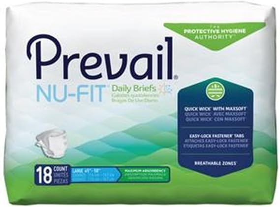 Prevail Nu-fit? Briefs - Case/72 (Lg (45" - 58" HIPS))