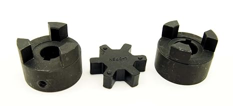 7/16inches to 7/8inches L075 Flexible 3-Piece L-Jaw Coupling Set Buna-N NBR Rubber Spider