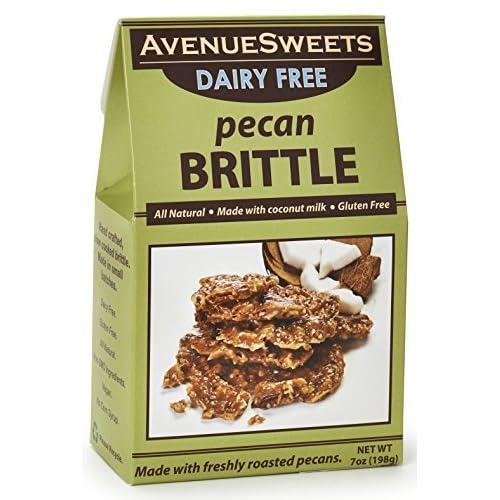 AvenueSweets - Handcrafted Old Fashioned Dairy Free Vegan Nut Brittle - 7 oz Box - Pecan
