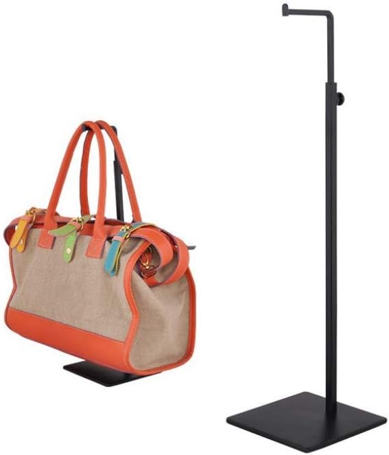 Adjustable Metal Handbag Rack Tabletop Handbag Purse Display Stand Single Hook Bag Stand Holder (Black)
