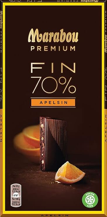 Marabou Chocolate and apelsin Chocolate 20 Bars of 100g 70oz