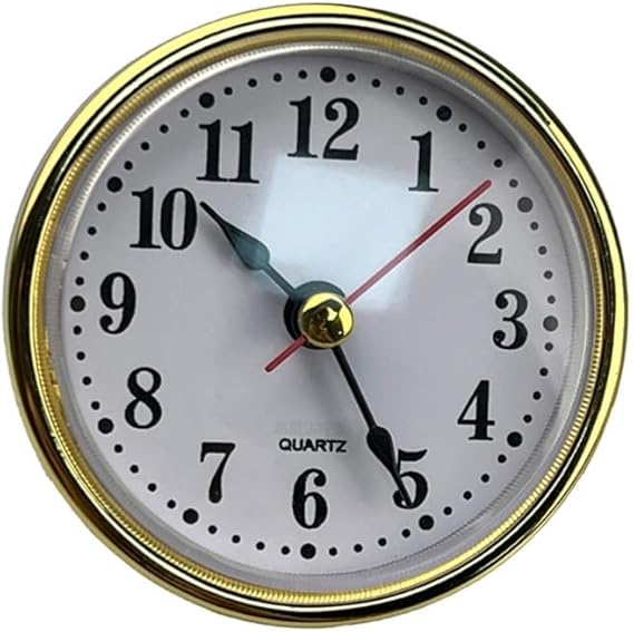 Youngy Mini Clock Insert Round Clocks Movement 2-1/2 65mm Diameter Clock Head Arabic Numerals DIY Crafts for Home Insert Clocks
