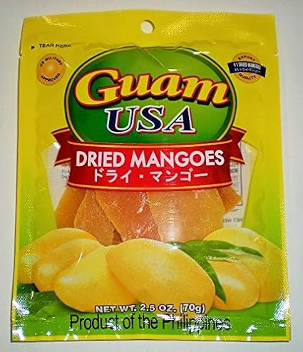Delicious Cebu Philippine Ripe Dried Mangoes (70 grams) (2 Packs)