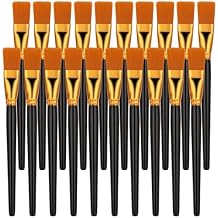simarro 20 Pcs Flat Brush Set, 1 Inch Wide Watercolor Brushes Oil Painting Brushes, Big Paint Professional Brushes for Kids, Art Painters, Students Graffiti, Gouache, Acrylic Painting, Oil Painting