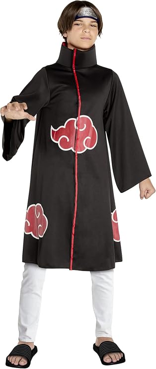 InSpirit Designs Child Naruto Akatsuki Robe Costume, Multicolored