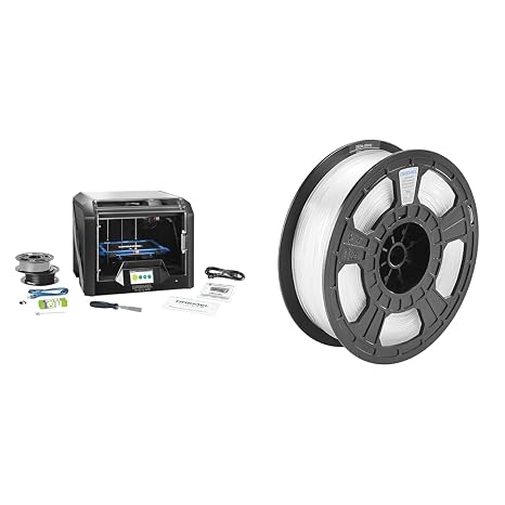 Dremel DigiLab 3D45-01 3D Printer with Filament - Heated Build Plate & Auto 9-Point Leveling & DigiLab PETG-TRA-01 3D Printer Filament, 1.75 mm Diameter, 0.75 kg Spool Weight