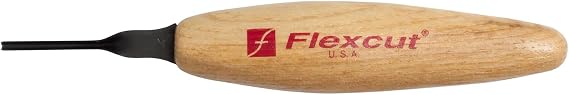 FLEXCUT Micro Shallow/Deep U-Gouge, Razor Sharp High Carbon Cutting Blade