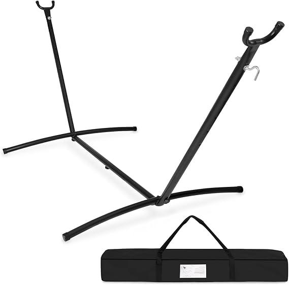 FDW Portable 9FT Hammock Stand, Heavy Duty Hammock Stand, Portable Steel Stand Only for Outdoor Patio or Indoor with Carrying Case (No Hammock)