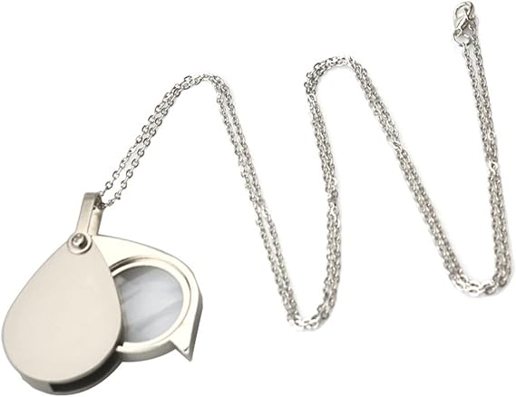 Retro Utility Lens Necklace 10X Magnifier Inspection Coin Glass Pendant Fashion Jewelry for Women Men