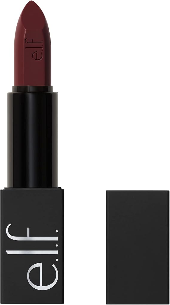 e.l.f. O Face Satin Lipstick, Richly Pigmented, Nourishing & Long-Lasting Creamy Lipstick, Infused With Jojoba, Vegan & Cruelty-Free, Smolder