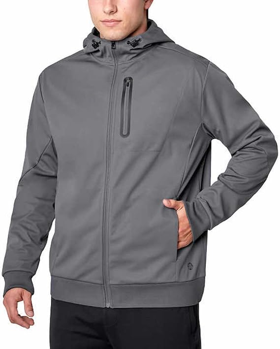 Mondetta Men's Full Zip Hooded Active Jacket